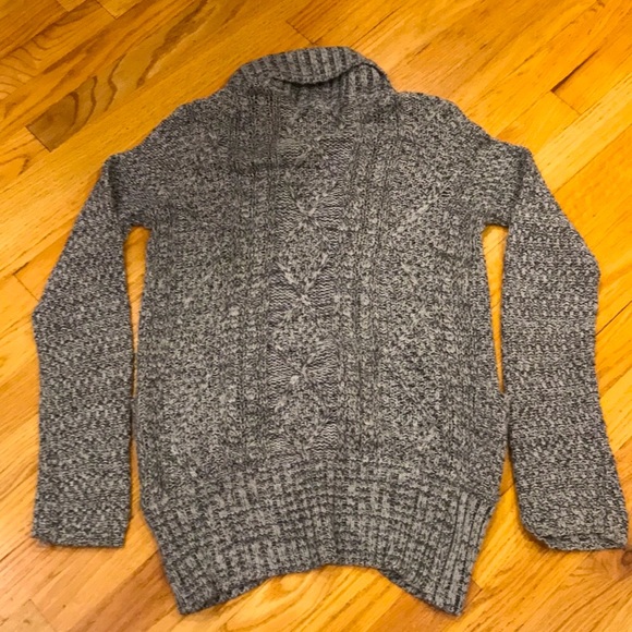 Anthropology SILENCE + NOISE Gray Pocket Cardigan BOHO Sweater Sz M - Picture 6 of 9